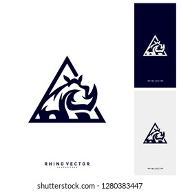 Rhino Logo Concept Vector. Rhino Logo Template - Vector