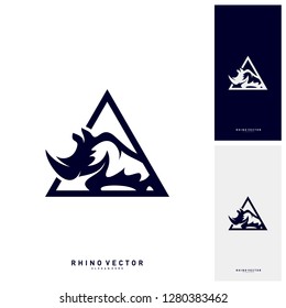 Rhino Logo Concept Vector. Rhino Logo Template - Vector