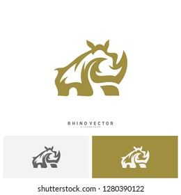 Rhino Logo Concept Vector. Rhino Logo Template - Vector