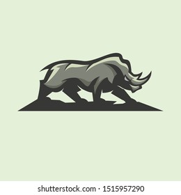 rhino logo desgn vector line art