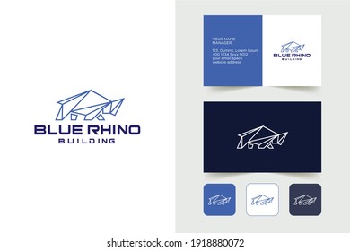 Rhino logo design and business card design