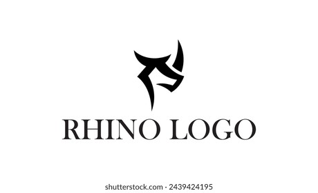 Rhino logo design. Creative logo design