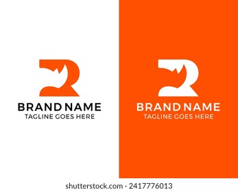 Rhino logo design icon vector template