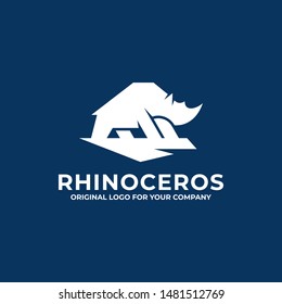 Rhino logo design template can be used as symbols, brand identity, company logo, icons, or others. Color and text can be changed according to your need.