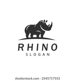 Modelo de design de logotipo de rinoceronte, logotipo de rinoceronte profissional moderno simples