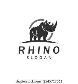 Modelo de design de logotipo de rinoceronte, logotipo de rinoceronte profissional moderno simples