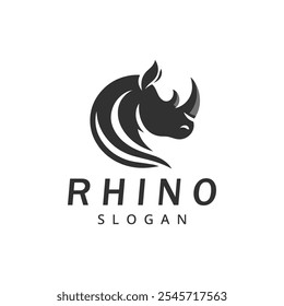 Modelo de design de logotipo de rinoceronte, logotipo de rinoceronte profissional moderno simples