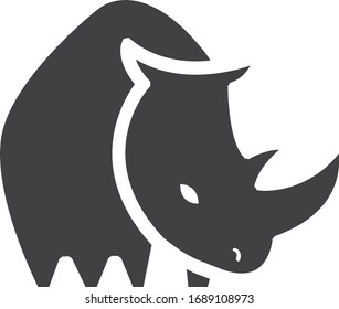 Rhino Logo Design Template Vector