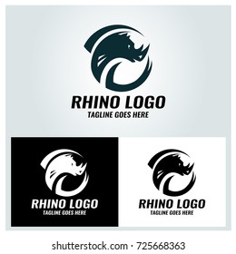 Rhino logo design template. Vector illustration