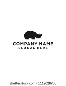 rhino logo design vector illustration template