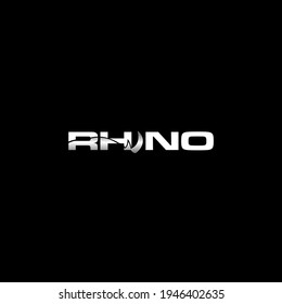 rhino logo design vector illustration