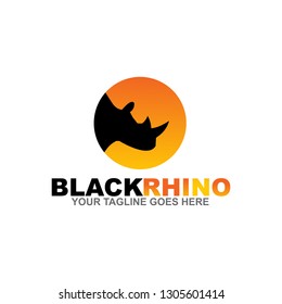 Rhino logo design vector template