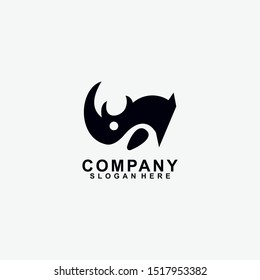 Rhino Logo Design Vector Template. Modern Design. Vector Illustration