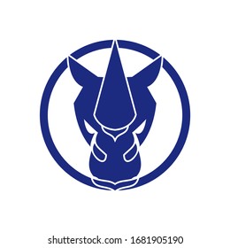 Rhino logo design vector template