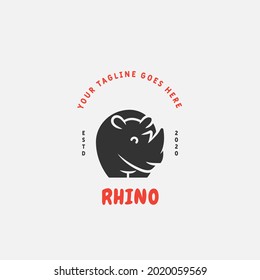 Rhino Logo design vector template. animal logo vector