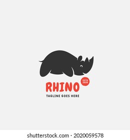 Rhino Logo design vector template. animal logo vector