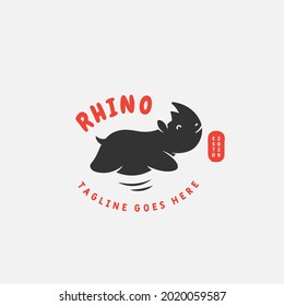 Rhino Logo design vector template. animal logo vector