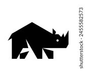 Rhino logo. Icon design. Template elements	