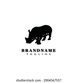 rhino logo icon design template modern vector illustration
