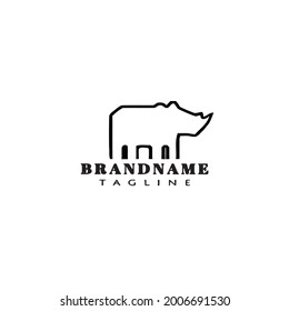 rhino logo icon design template modern vector illustration