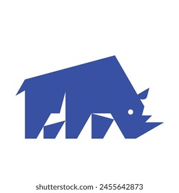 Rhino logo. Icon design. Template elements	