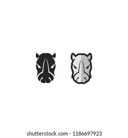 rhino logo icon designs vector