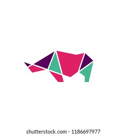 rhino logo icon designs vector