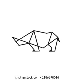rhino logo icon designs vector