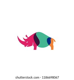 rhino logo icon designs vector