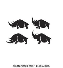 rhino logo icon designs vector
