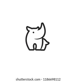 rhino logo icon designs vector
