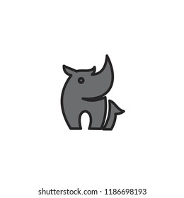 rhino logo icon designs vector