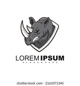 rhino logo icon vector animal mascot