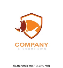 Rhino Logo image design Vector Template. Modern animal. Vector Illustration