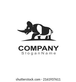 Rhino Logo image design Vector Template. Modern animal. Vector Illustration