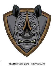 Rhino logo mascot emblem template.