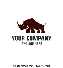 Rhino Logo Modern Template Vector Illustration Icon 