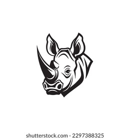 rhino logo on white background