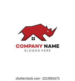 Rhino logo for roofing company