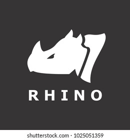 rhino logo simple and elegant design