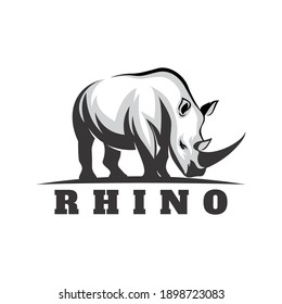 Rhino logo template design vector