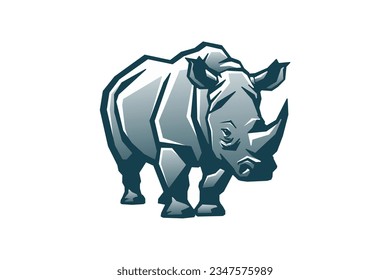 Rhino logo template design vector