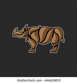 Rhino logo template design. Vector illustrator