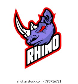 Rhino logo template. High resolution vector image