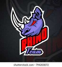 Rhino logo template. High resolution vector image