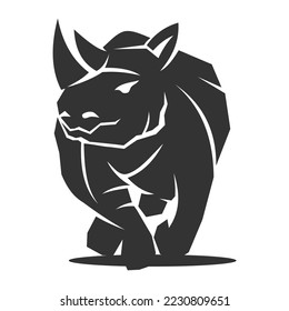 Rhino logo template Icon Illustration Brand Identity isolated