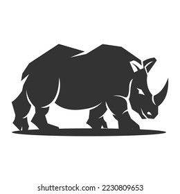 Rhino logo template Icon Illustration Brand Identity isolated