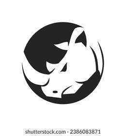 rhino logo template Isolated. Brand Identity. Icon Abstract Vector graphic