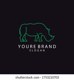 
Rhino Logo template, simple rhino logo