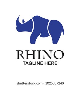rhino logo with text space for your slogan / tagline, vector illustration